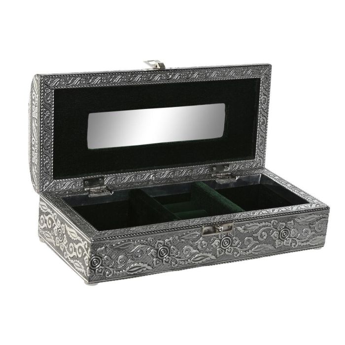 Caja-Joyero Home ESPRIT Verde Plateado Madera Aluminio 22,5 x 10 x 6,5 cm 1 Caja-Joyero Home ESPRIT Verde Plateado Madera Aluminio 22,5 x 10 x 6,5 cm 1