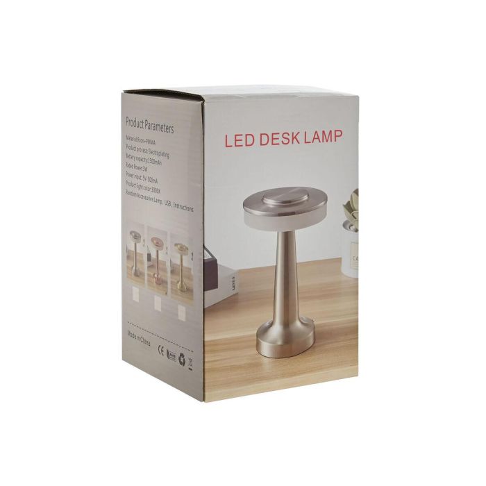 DKD Home Decor Lámpara Sobremesa Moderno Dorado Plateado 12 x 20 x 12 cm (3 Unidades) 1 DKD Home Decor Lámpara Sobremesa Moderno Dorado Plateado 12 x 20 x 12 cm (3 Unidades) 1