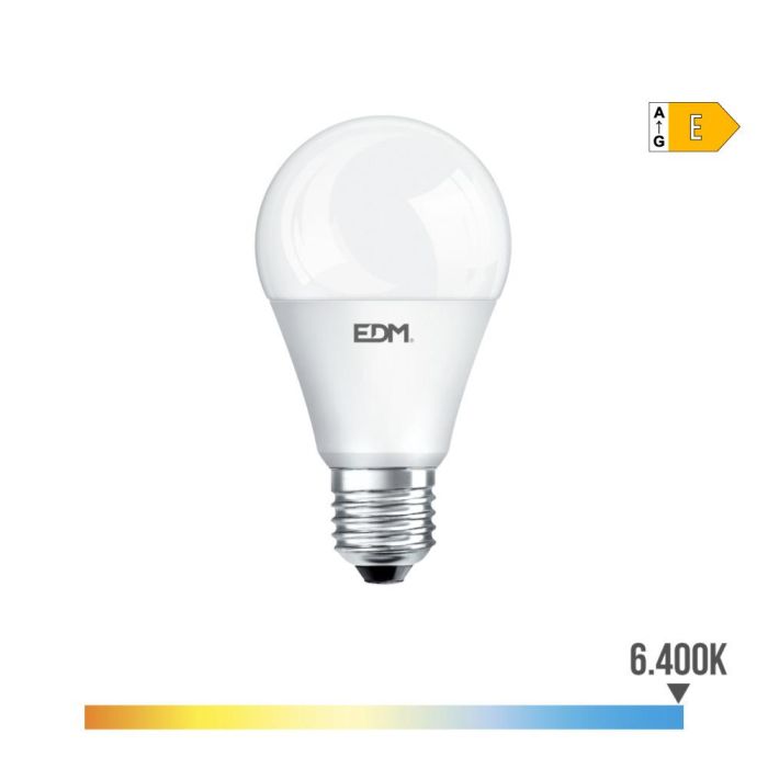 Edm Bombilla Standard LED E27 20W 2200lm 6400K Luz Fría Ø6,5 x 12,4 cm