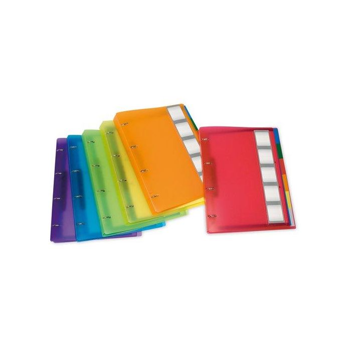Carpeta De Anillas Grafoplas Pp Trans. Colorgraf Fº 4 An.Mixtas 25Mm Y 5 Separad. Verde (Set de 6)