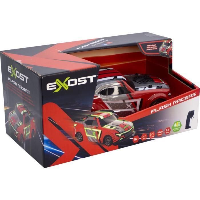 Exost EXO3700224540524 Coche Teledirigido Flash Racer 24 Ghz Escala 1:18 15 km/h Alcance 25m para Niños 5+ Años 2