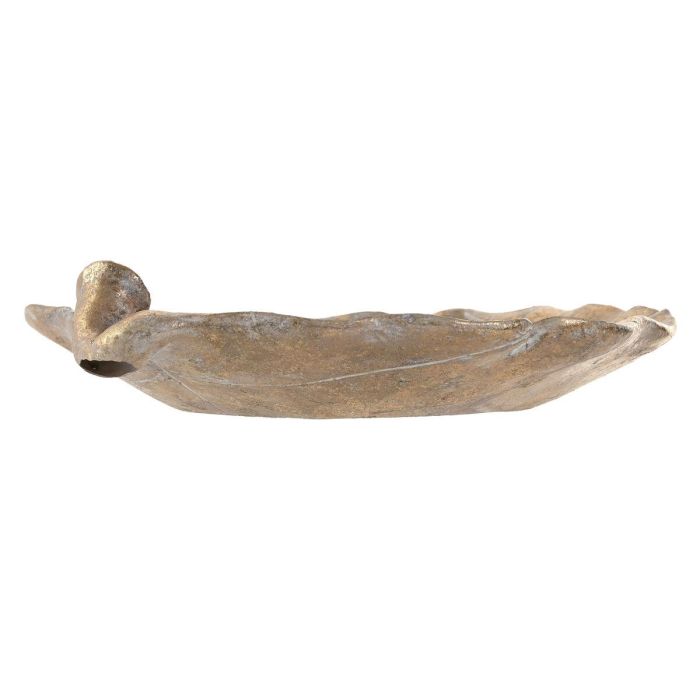 DKD Home Decor Centro de Mesa Tropical Hoja Dorado 26 x 6 x 33 cm de Resina 1