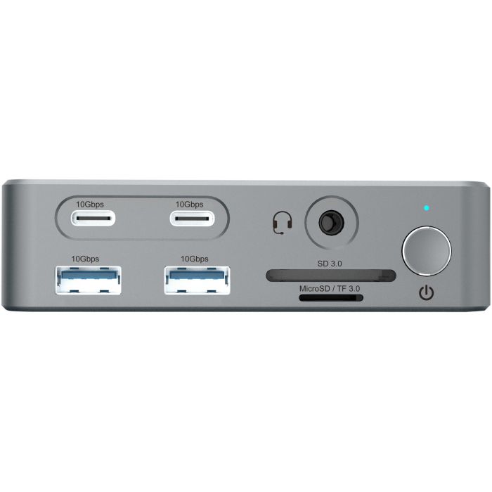 Conceptronic DONN25G Docking Station 15 En 1 Plata USB 3.2 Gen 2 Type-C HDMI Ethernet 3
