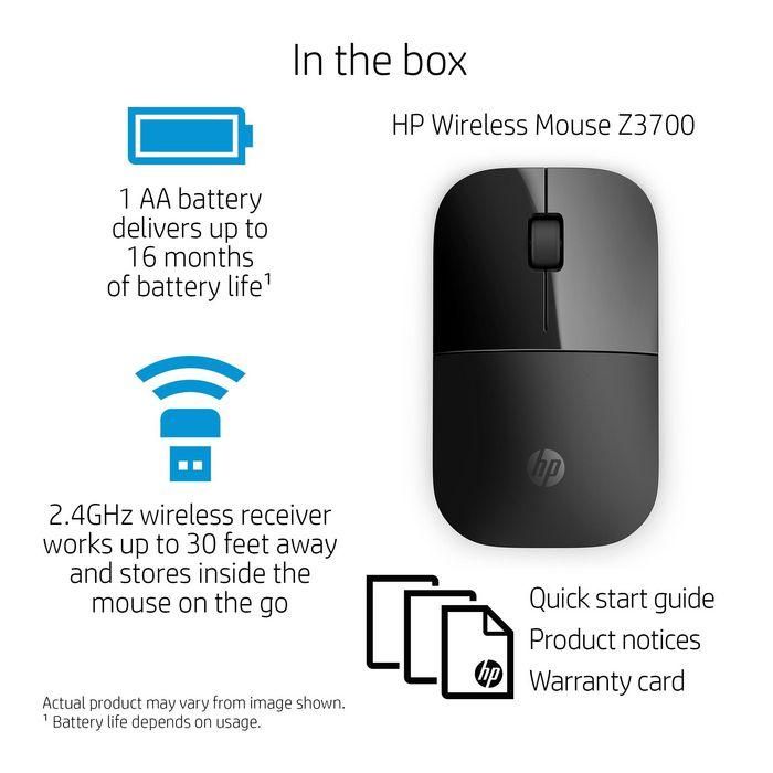 HP Z3700 Ratón Inalámbrico Negro, Diseño Delgado y Portátil 2 HP Z3700 Ratón Inalámbrico Negro, Diseño Delgado y Portátil 2
