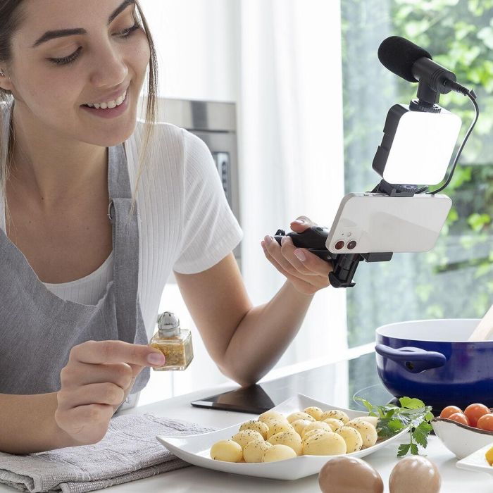 Kit Vlogging con Luz, Micrófono y Mando Plodni InnovaGoods 6 Piezas 12