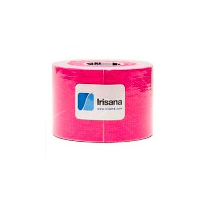 IRISANA IR05 Kinesiology Tape con Turmalina, Elástico Neuromuscular Hipoalergénico, Algodón y Poliuretano, 5cm x 5m, Fucsia