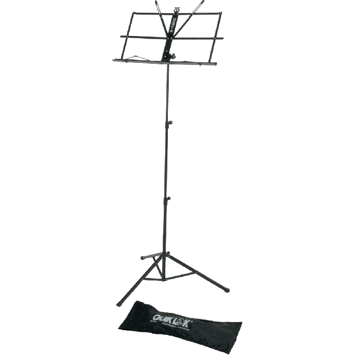 Quiklok Atril Ligero Plegable con Funda Negro 52-131 cm Altura Ajustable de Acero para Partituras