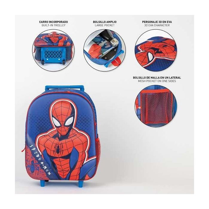 Mochila infantil trolley 3D spiderman 25.0 x 31.0 x 10.0 cm 2