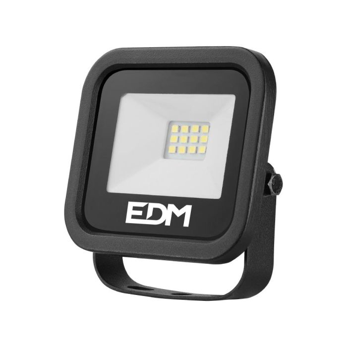 Edm Black series Foco proyector LED 10W 800LM 6400K luz fría IP65, ángulo 120°, 25000h 1 Edm Black series Foco proyector LED 10W 800LM 6400K luz fría IP65, ángulo 120°, 25000h 1