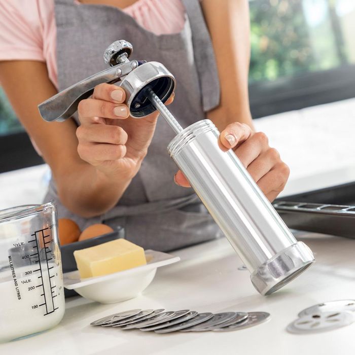 Máquina para Hacer Galletas y Manga Pastelera 2 en 1 Prekies InnovaGoods 6 Máquina para Hacer Galletas y Manga Pastelera 2 en 1 Prekies InnovaGoods 6