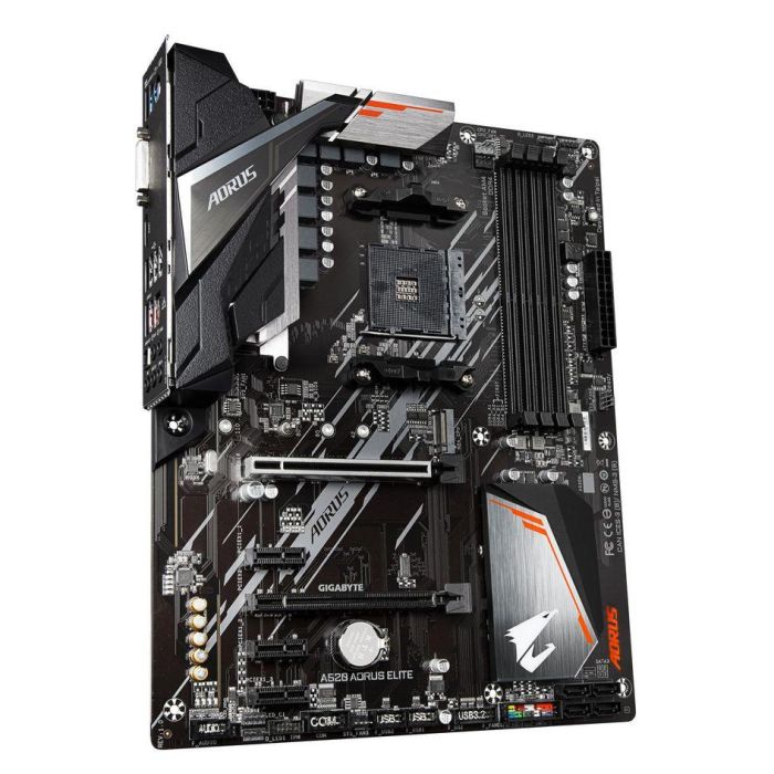 Gigabyte A520 AORUS ELITE Motherboard - Supports AMD Ryzen 5000 Series AM4 CPUs, 5+3 Phases Pure Digital VRM, up to 4733MHz DDR4 (OC), PCIe 3.0 x4 M.2, GbE LAN, USB 3.2 Gen2 1 Gigabyte A520 AORUS ELITE Motherboard - Supports AMD Ryzen 5000 Series AM4 CPUs, 5+3 Phases Pure Digital VRM, up to 4733MHz DDR4 (OC), PCIe 3.0 x4 M.2, GbE LAN, USB 3.2 Gen2 1