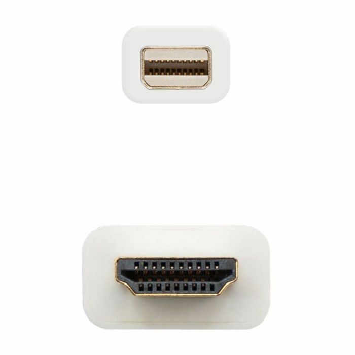 Nanocable Cable Conversor Mini DP a HDMI, Compatible con 4K, DisplayPort 1.2a, HDMI 1.4b, 2 metros, Blanco 2