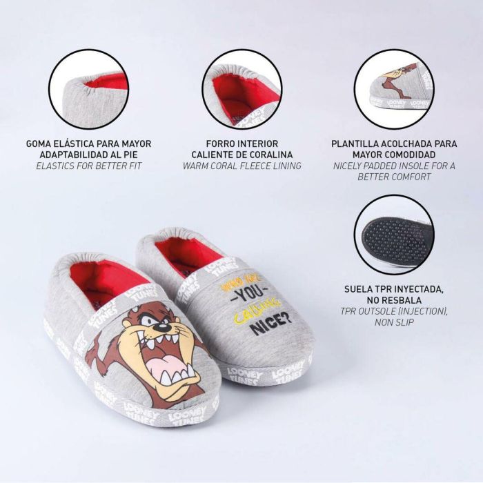 Zapatillas de Estar por Casa Looney Tunes Gris claro 4 Zapatillas de Estar por Casa Looney Tunes Gris claro 4
