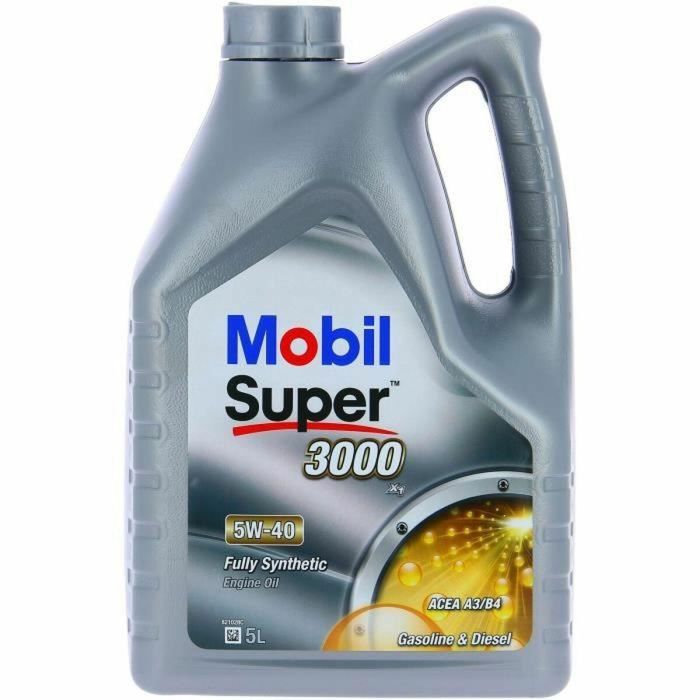 Contenedor de aceite de motor - MOBIL - S3000 5W40 - 5 L - 4 estaciones