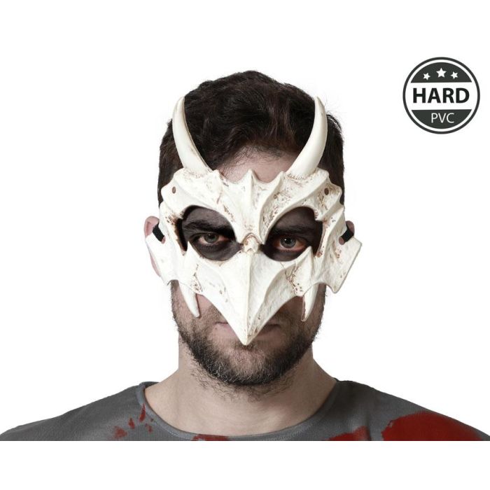 Máscara de Calavera Animal con Cuernos para Disfraz de Demonio, Bestias Míticas, Halloween y Fiestas de Terror