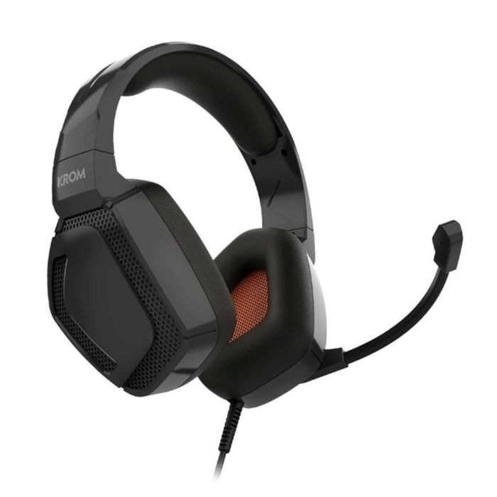 Krom KOPA PRO Auriculares Gaming Alámbricos Diadema Negro con Micrófono Flexible y Sonido Estéreo 50mm Multiplataforma PC PS5