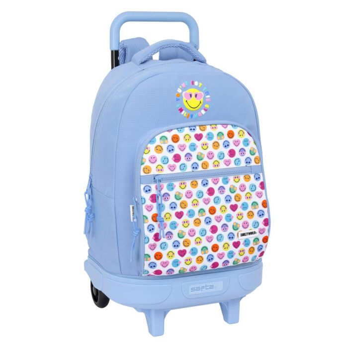 Mochila Escolar Smiley Joyful Azul Multicolor 33 x 45 x 22 cm 0 Mochila Escolar Smiley Joyful Azul Multicolor 33 x 45 x 22 cm 0