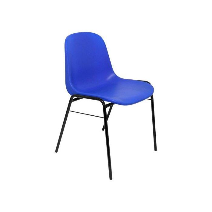 Silla Piqueras Y Crespo Alborea Confidente Apilable Asiento Monobloque En Pvc Azul