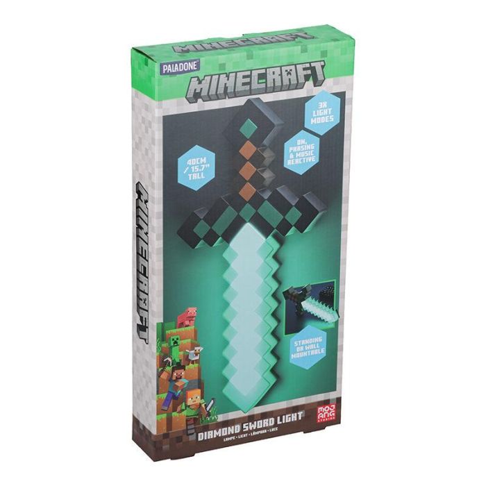 Lámpara Paladone Minecraft Espada Diamante 2 Lámpara Paladone Minecraft Espada Diamante 2