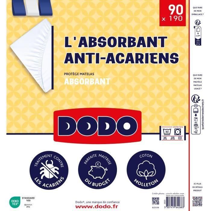 Protector de colchón absorbente - 90x190 cm - Algodón - Anti -Mite 3 Protector de colchón absorbente - 90x190 cm - Algodón - Anti -Mite 3
