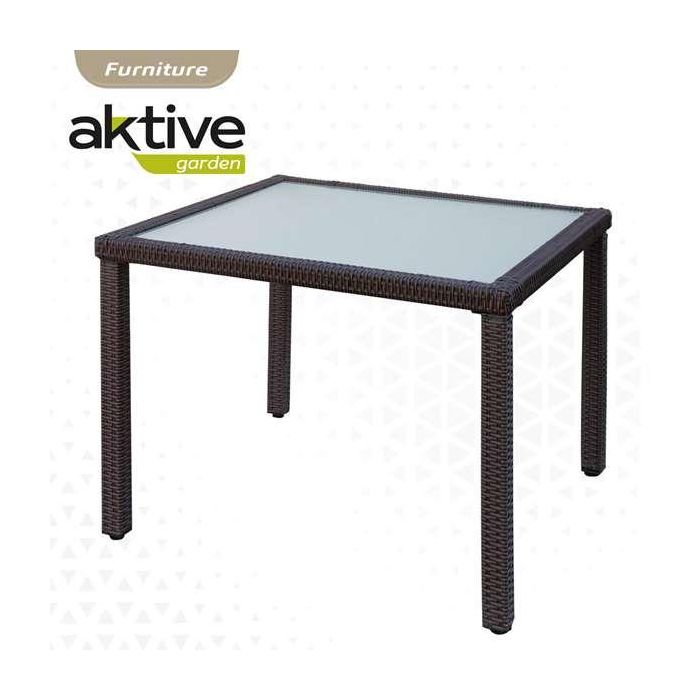 Conjunto de mesa (100x75 cm) + 4 sillas (60x61x84 cm) aktive 6