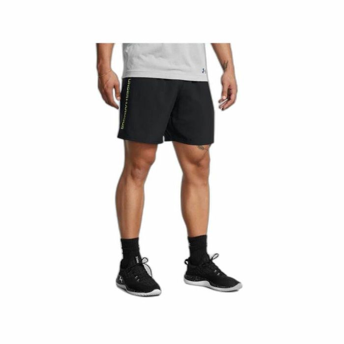Pantalones Cortos Deportivos para Hombre Under Armour Wordmark Negro 3