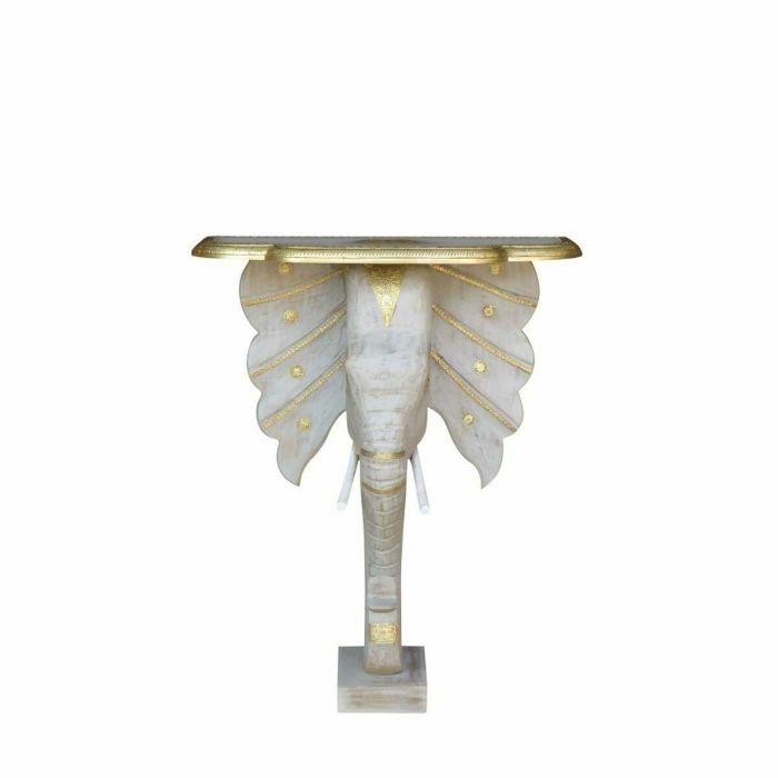 Recibidor DKD Home Decor Blanco Gris Dorado 80 x 30 x 96 cm Elefante 1 Recibidor DKD Home Decor Blanco Gris Dorado 80 x 30 x 96 cm Elefante 1