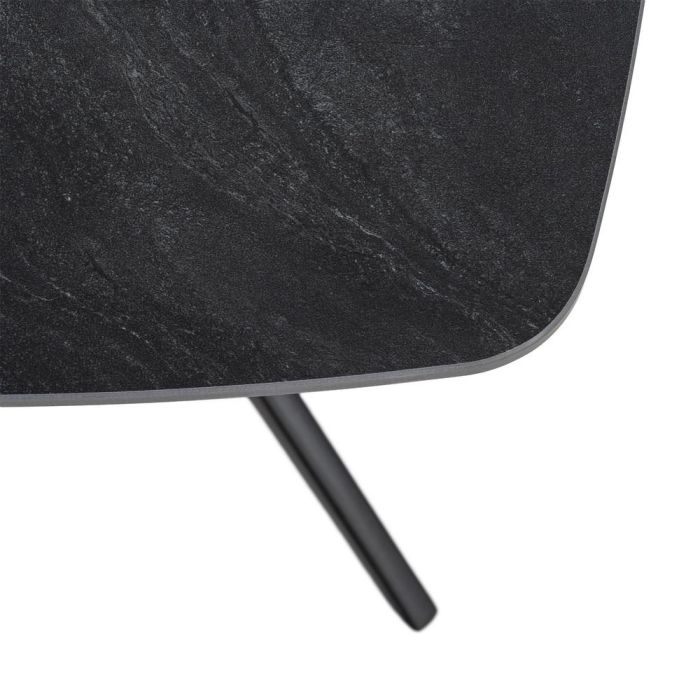 Mesa Centro Negro Piedra Sinterizada 60 X 60 X 50 cm