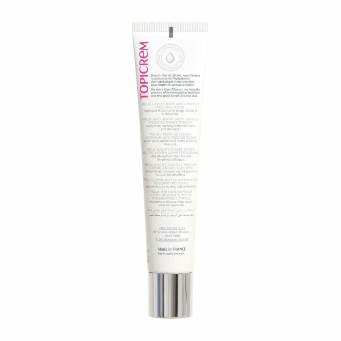 Topicrem MELA Crema de Noche Peeling Antimanchas para Piel Sensible Tratamiento Facial Hidratante 40 ml 1