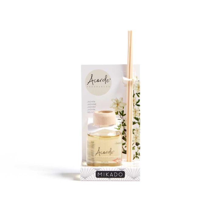 Mikado 50 ml con varilla jazmin Acorde - Fragancia en vidrio, 7x17x5 cm (12 Unidades) 3 Mikado 50 ml con varilla jazmin Acorde - Fragancia en vidrio, 7x17x5 cm (12 Unidades) 3
