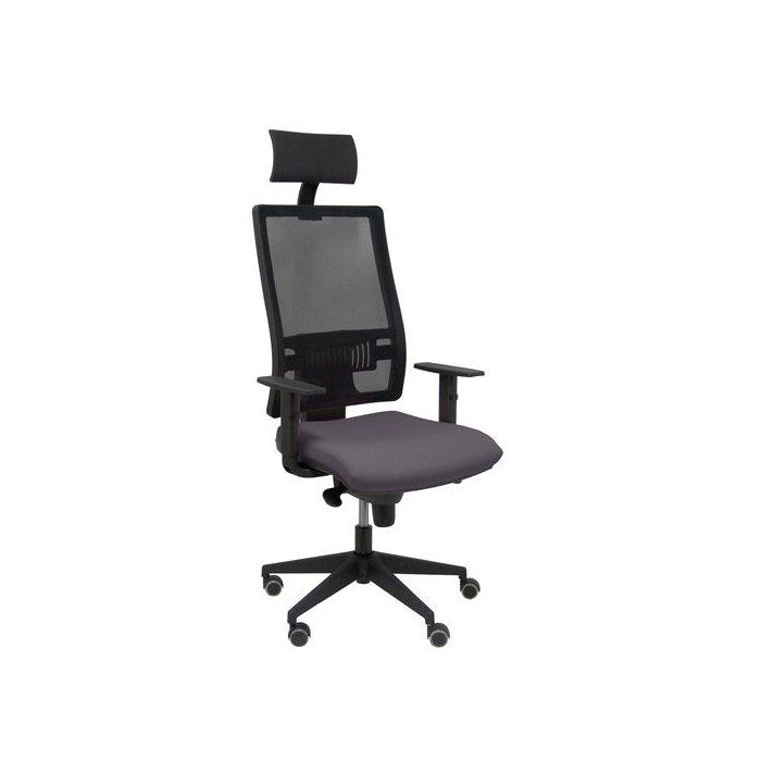 Silla Piqueras Y Crespo Horna Brazos Regulables Cabecero Incluido Mecanismo Sincro Apoyo Lumbar Respaldo Malla Transpirable Y Asiento Tapizado Bali Gris Oscuro
