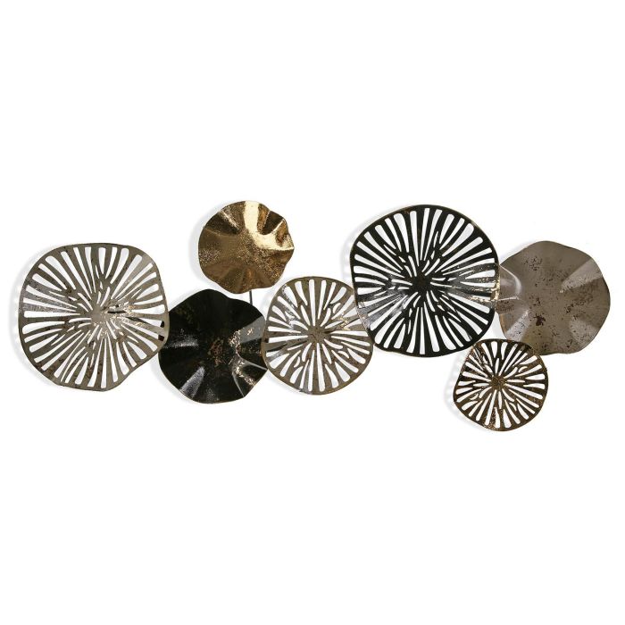 Cuadro Metalico Circulos Oro Versa 5X70CM Cuadro Metalico Circulos Oro Versa 5X70CM