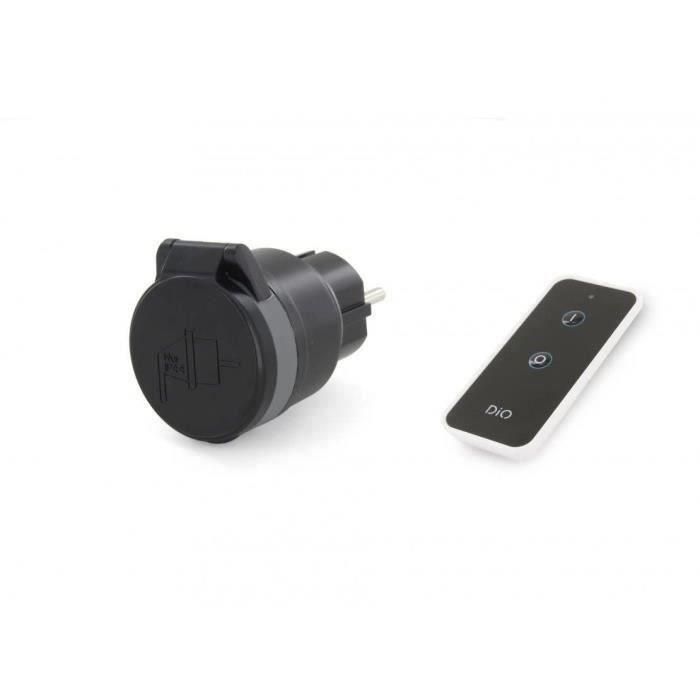 DiO Connected Home Dio Nano Toma Enchufe Exterior Inteligente con Control Remoto y HomeBox Compatible DiO 1.0 para Iluminación LED