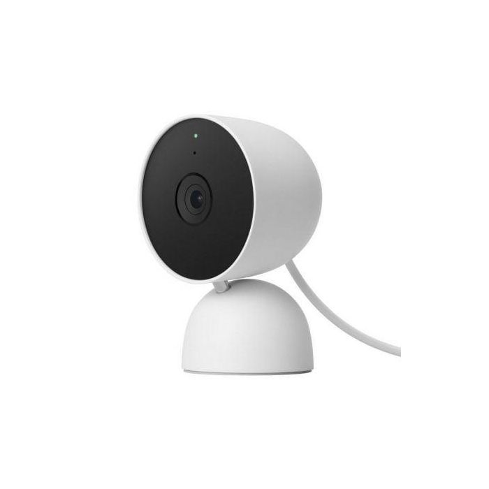 Google Nest GA01998-IT Cámara de Videovigilancia 2ª Gen, 1080p Full HD, Visión Nocturna, Detección Inteligente, Audio Bidireccional, Interior