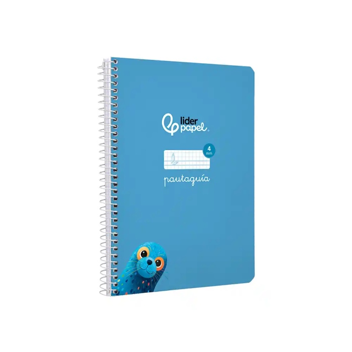 Liderpapel Cuaderno Espiral A5 Pautaguía Tapa Dura 80 Hojas 90gr Cuadro Pautado 4mm Azul 3