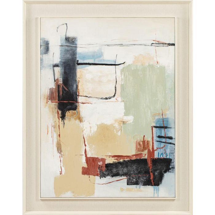 DKD Home Decor Cuadro Abstracto Amarillo Blanco 110 x 140 x 6 cm