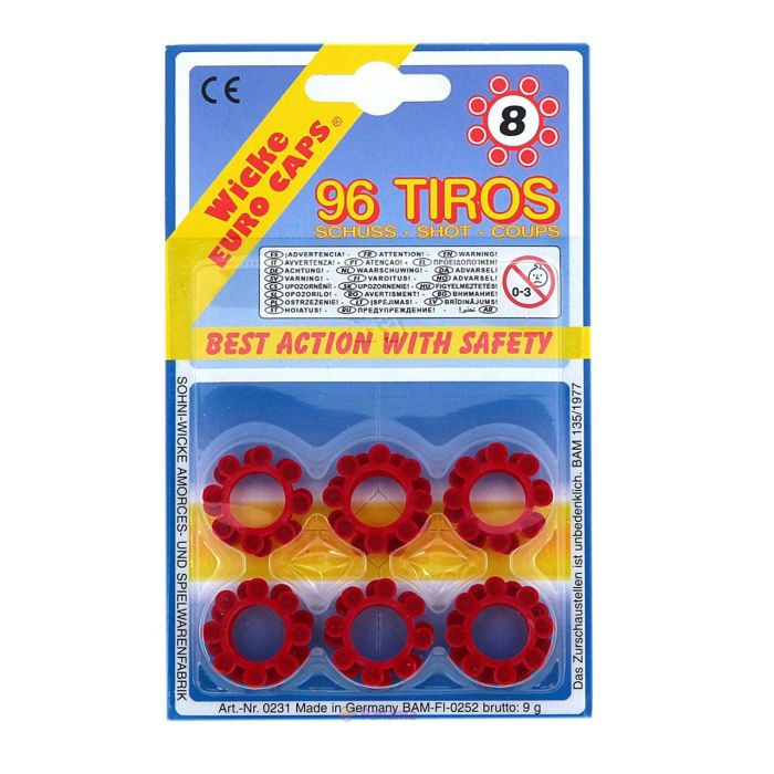 Fulminantes 12 aros de 8 tiros blister (caja 40 blister)