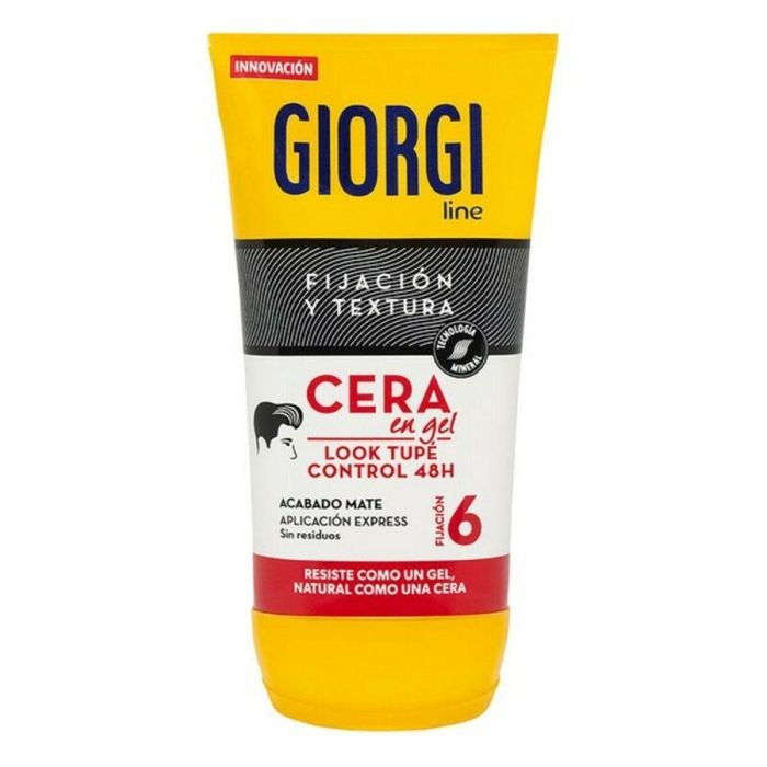 Giorgi Line Cera Gel Look Tupé Fijación y Textura Volumen Flexible para Cabello Medio y Largo 145 ml