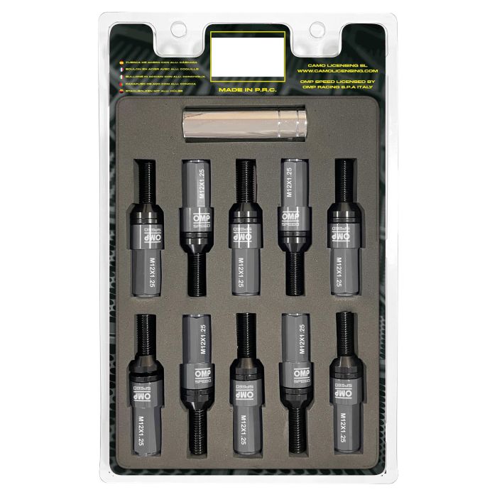 Omp Speed Juego De 20 Tornillos Con Protector De Aluminio De Colores M12x1.25 Llave De 17-19 Largo 28 mm Con Protector Plata OMPS09971202 Omp Speed Juego De 20 Tornillos Con Protector De Aluminio De Colores M12x1.25 Llave De 17-19 Largo 28 mm Con Protector Plata OMPS09971202