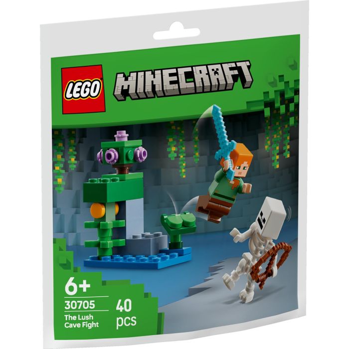 LEGO 30705 Minecraft Duelo en la Cueva Frondosa Juego de Construcción 40 Piezas 3 LEGO 30705 Minecraft Duelo en la Cueva Frondosa Juego de Construcción 40 Piezas 3