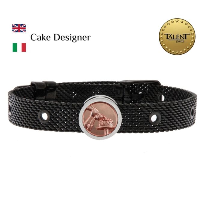 Pulsera Unisex Cake Designer Talent Jewels TJA-3-04-02-2-235 Negro 1 Pulsera Unisex Cake Designer Talent Jewels TJA-3-04-02-2-235 Negro 1