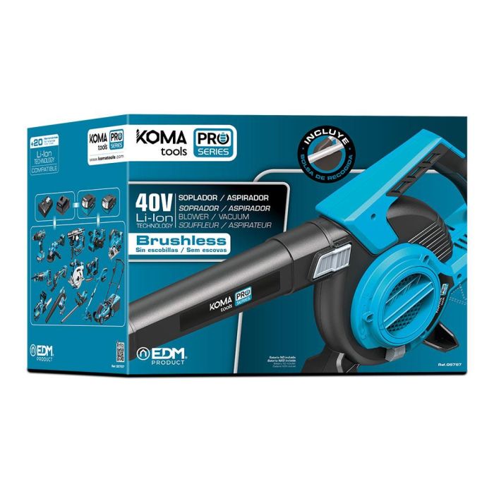 Koma Tools Soplador/Aspirador/Triturador 20v-sa Brushless (sin baterías y cargador) 40V 3 Koma Tools Soplador/Aspirador/Triturador 20v-sa Brushless (sin baterías y cargador) 40V 3