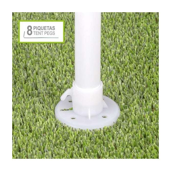 Cenador Aktive 300 x 260 x 600 cm Metal Poliéster Blanco 5