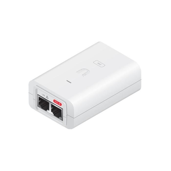 Ubiquiti Adaptador PoE de 30W con Protección ESD y Sobretensiones para Redes airMAX/airGateway, Entrada 100-240V CA