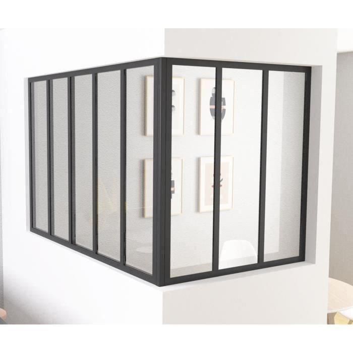 Optimum Poste de Esquina para Techo de Cristal de 108 cm - Negro Mate Arena, une 2 ventanas de vidrio en ángulo para cerramiento 0 Optimum Poste de Esquina para Techo de Cristal de 108 cm - Negro Mate Arena, une 2 ventanas de vidrio en ángulo para cerramiento 0