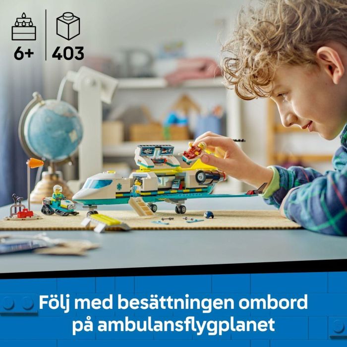 Lego Ambulancia Aérea De Emergencia Lego City Big Vehicles Juego de Construcción para Niños 6+ 12