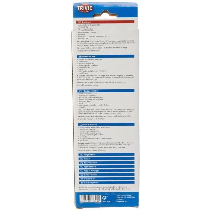 Trixie Red de protección para gatos 4 x 3 m transparente 2