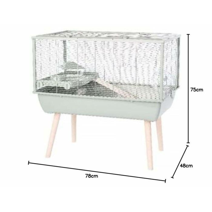 Zolux ZOL3336027056636 Jaula Elevada Néolife para Hámsteres 78x48x75 cm Verde 1
