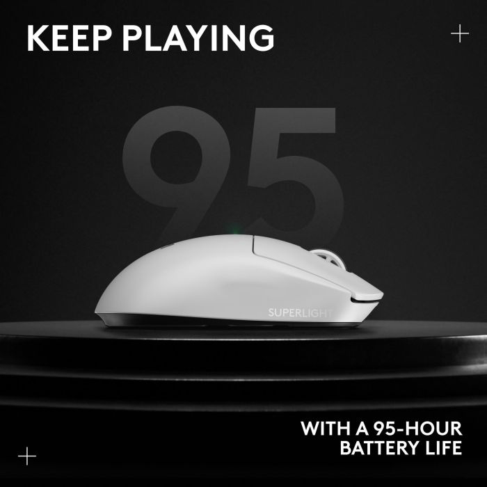 LOGITECH G PRO X SUPERLIGHT 2 LIGHTSPEED Gaming Mouse - WHITE - 2.4GHZ - N/A - EER2-933 - 933 9