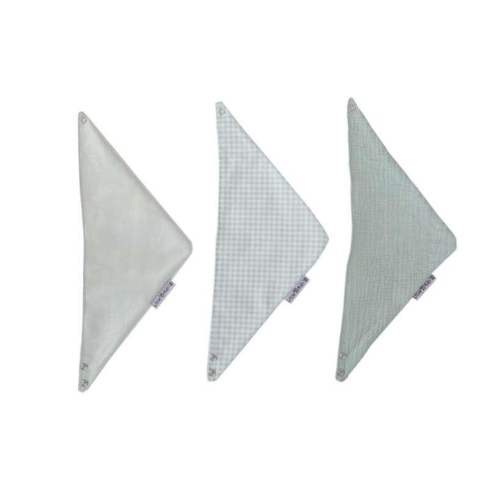 Creaciones Llopis Set de 3 Bandanas Vichy Agua Marina de Poliéster 42x16 cm 1 Creaciones Llopis Set de 3 Bandanas Vichy Agua Marina de Poliéster 42x16 cm 1